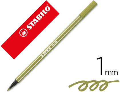 ROTULADOR STABILO PEN 68 VERDE TIERRA 1 MM