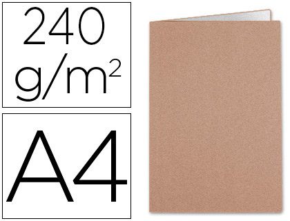 SUBCARPETA LIDERPAPEL A4 KRAFT INTERIOR BLANCO 240G/M2