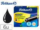 [100401546] TINTA PARA PLUMAS PELIKAN NEGRA -CAJA 6 CARTUCHOS