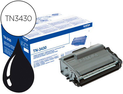 TONER BROTHER TN-3430 DCP-L5500DN / DCP-L6600DW / HL-L5000D / MFC-L5700 NEGRO 3000 PAG