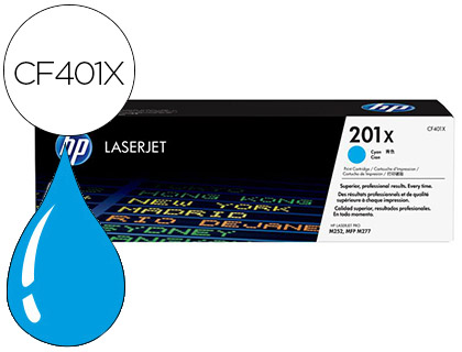 TONER HP 201X LASERJET PRO M252 / MFP M277 CIAN 2.300 PAG