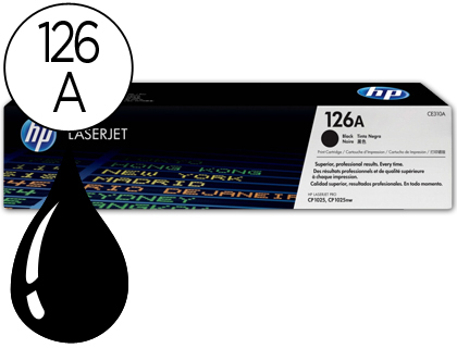 TONER HP LASERJET CP1025 MFP M175A CE310A NEGRO -1200 PAG-