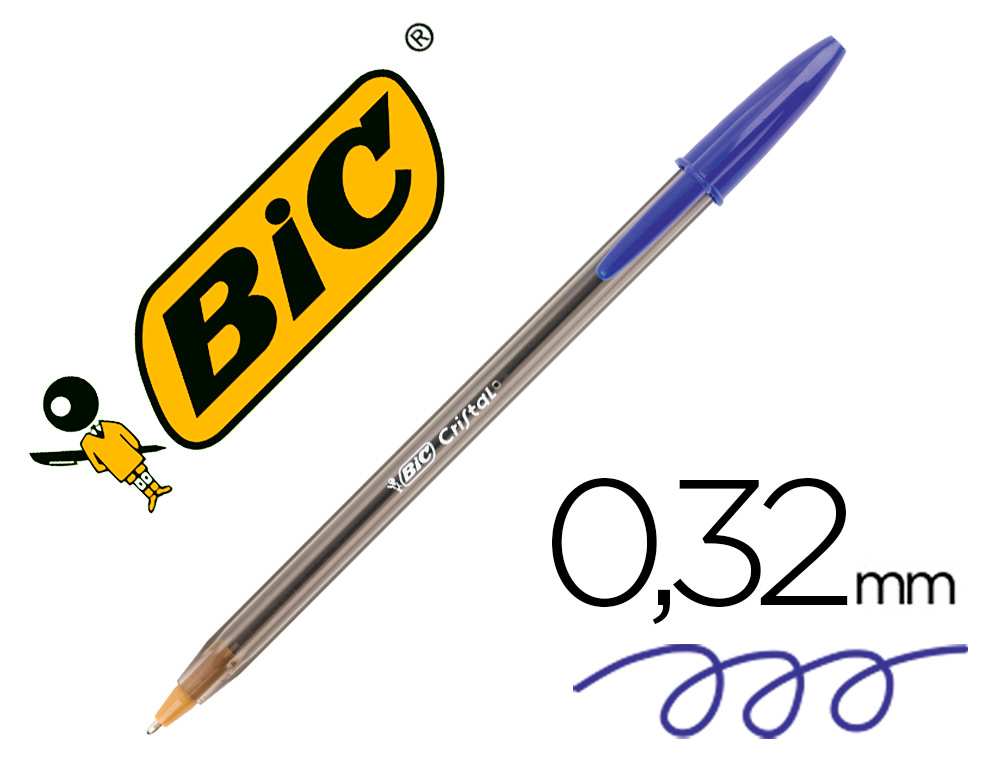 BOLIGRAFO BIC CRISTAL AZUL -UNIDAD