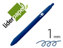 [BO07] BOLIGRAFO LIDERPAPEL GUMMY TOUCH RETRACTIL 1,0 MM TINTA AZUL