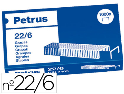 GRAPAS PETRUS Nº 22/6 -CAJA DE 1000