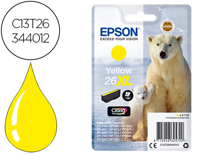 INK-JET EPSON 26XL XP-600 / 605 / 700 / 800 AMARILLO 700 PAG