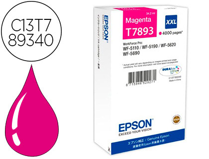 INK-JET EPSON T7893XXL WF-5110 / 5190 / 5620 / 5690 MAGENTA ALTA CAPACIDAD