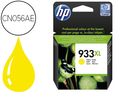 INK-JET HP 933XL AMARILLO CN056AE OFFICEJET 6100/6600/6700 PREMIUM CAPACIDAD 825 PAG