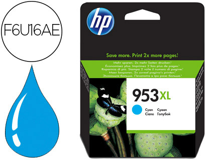 INK-JET HP JET 953XL OFFICEJET PRO 8210 / 8710 / 8725 / 7730 1.600 PAGINAS CIAN