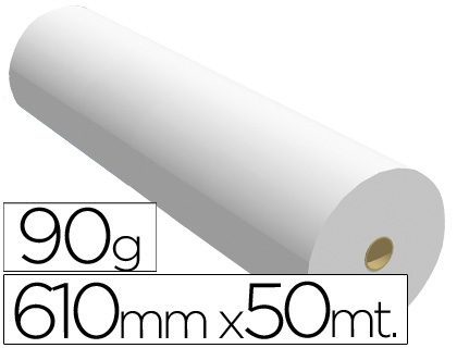 PAPEL REPROGRAFIA PARA PLOTTER 610MMX50MT 90GR IMPRESION INK-JET