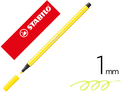 ROTULADOR STABILO PEN 68 AMARILLO LIMON 1 MM