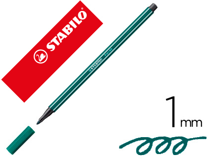 ROTULADOR STABILO PEN 68 AZUL VERDOSO 1 MM