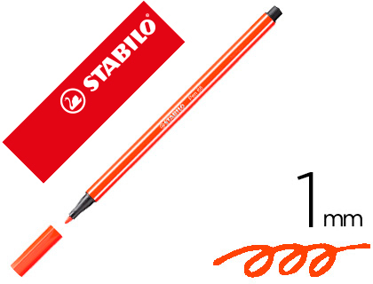 ROTULADOR STABILO PEN 68 BERMELLON 1 MM