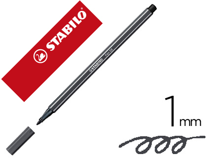 ROTULADOR STABILO PEN 68 GRIS PAYNES 1 MM