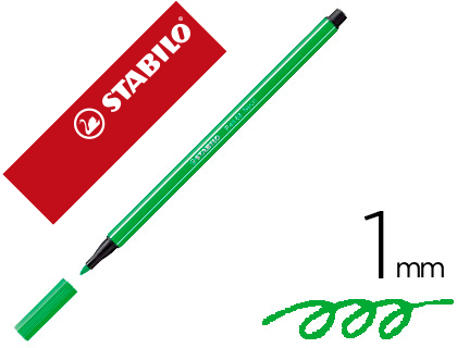 ROTULADOR STABILO PEN 68 VERDE NEON 1 MM