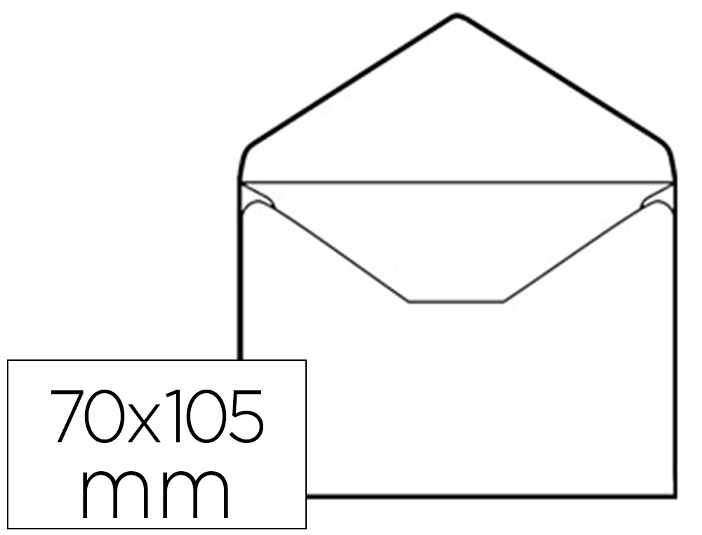 SOBRE LIDERPAPEL N.0 BLANCO TARJETA DE VISITA 70X105MM ENGOMADO CAJA DE 100 UNIDADES