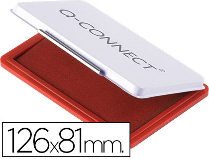 TAMPON Q-CONNECT N.1 126X81 MM ROJO