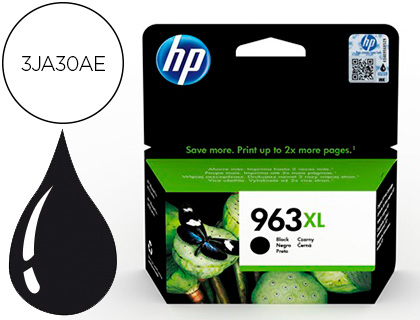 INK-JET HP 963 XL OFFICEJET PRO 9010 / 9020 / 9022 / 9023 / 9025 NEGRO 2000 PAGINAS