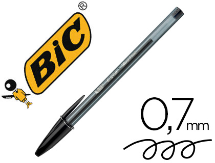 BOLIGRAFO BIC CRISTAL EXACT ULTRAFINE PUNTA FORMA AGUJA 0,7 MM NEGRO