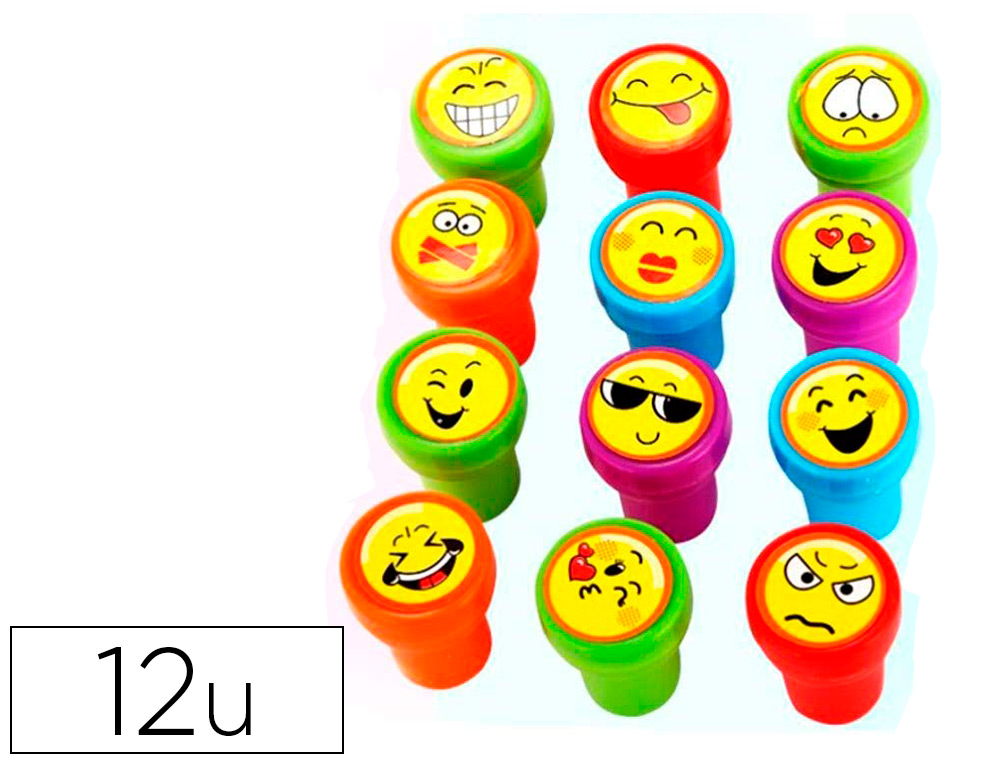 SELLO ARTLINE EMOTICONO USO ESCOLAR EXPOSITOR DE 12 UNIDADES SURTIDAS