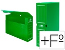 [DF20] CAJA ARCHIVO DEFINITIVO PLASTICO LIDERPAPEL VERDE TAMAÑO 387X275X105 MM