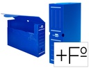 [DF14] CAJA ARCHIVO DEFINITIVO PLASTICO LIDERPAPEL AZUL TAMAÑO 387X275X105 MM