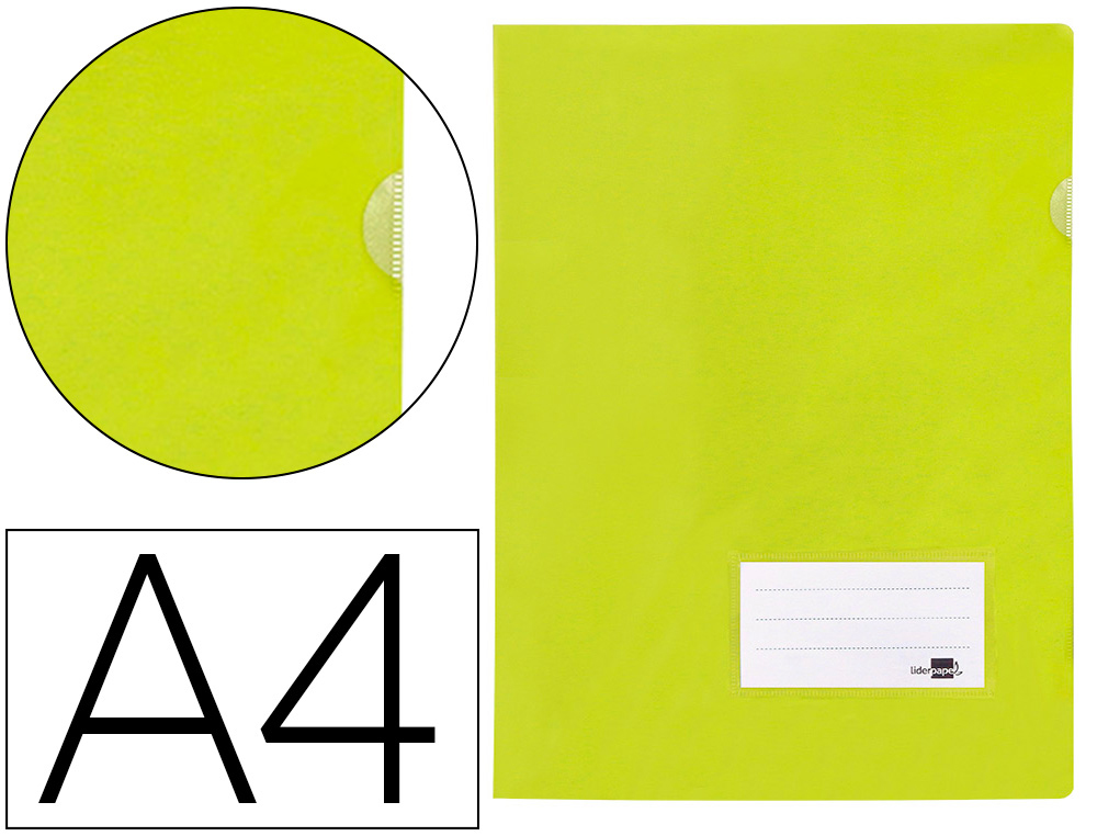 CARPETA LIDERPAPEL DOSSIER A4 U ERO AMARILLO FLUOR OPACO