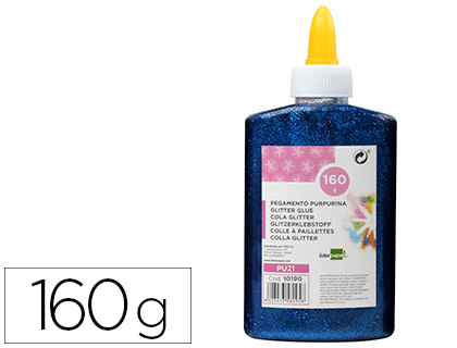 PURPURINA PEGAMENTO LIDERPAPEL FANTASIA AZUL METALIZADO BOTE DE 160 GR