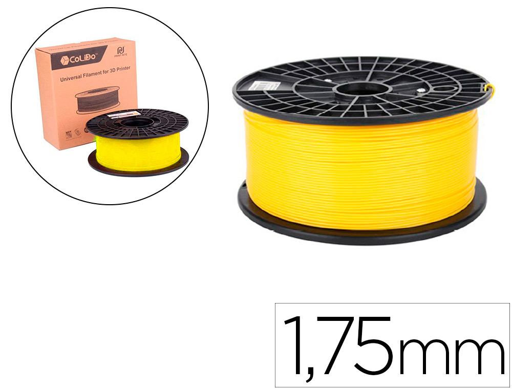 FILAMENTO 3D COLIDO ABS PREMIUM 1,75 MM 1 KG AMARILLO