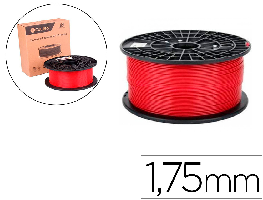 FILAMENTO 3D COLIDO ABS PREMIUM 1,75 MM 1 KG ROJO