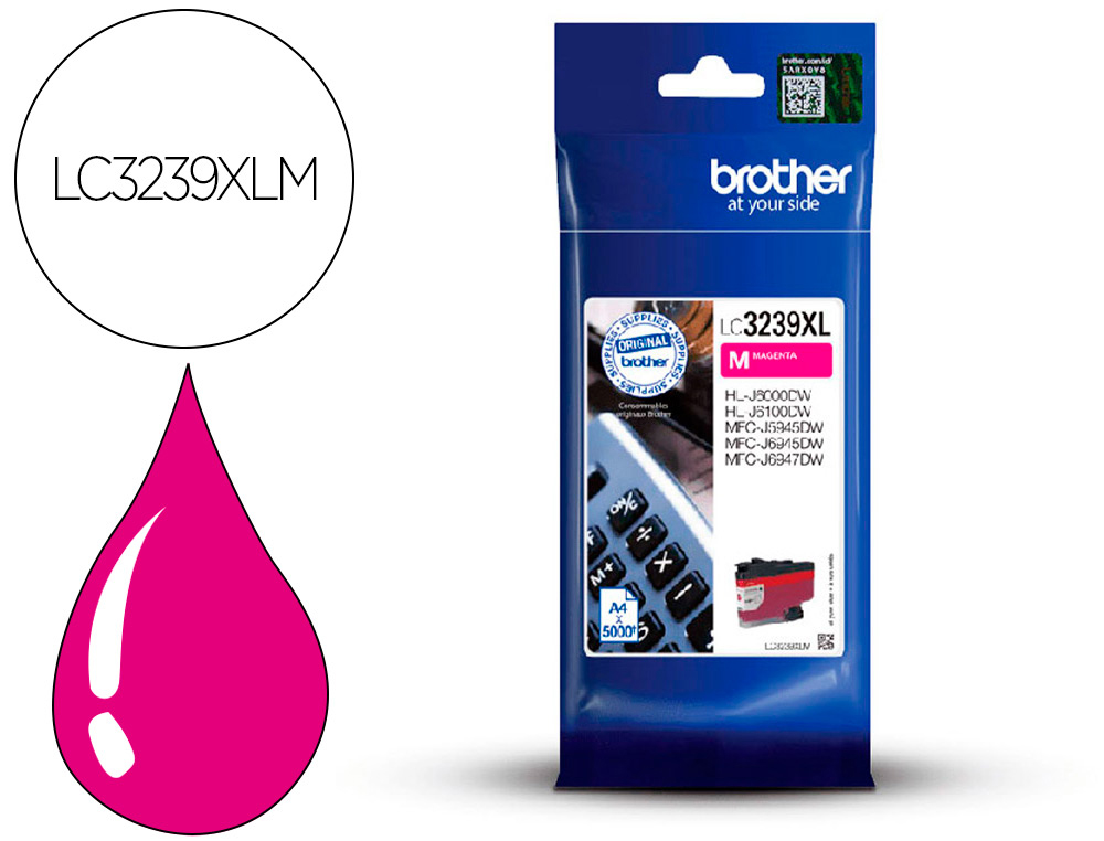 INK-JET BROTHER LC3239XLM MFC-J6945DW / MFC-J5945DW / HL-J6000DW MAGENTA 5000 PAGINAS