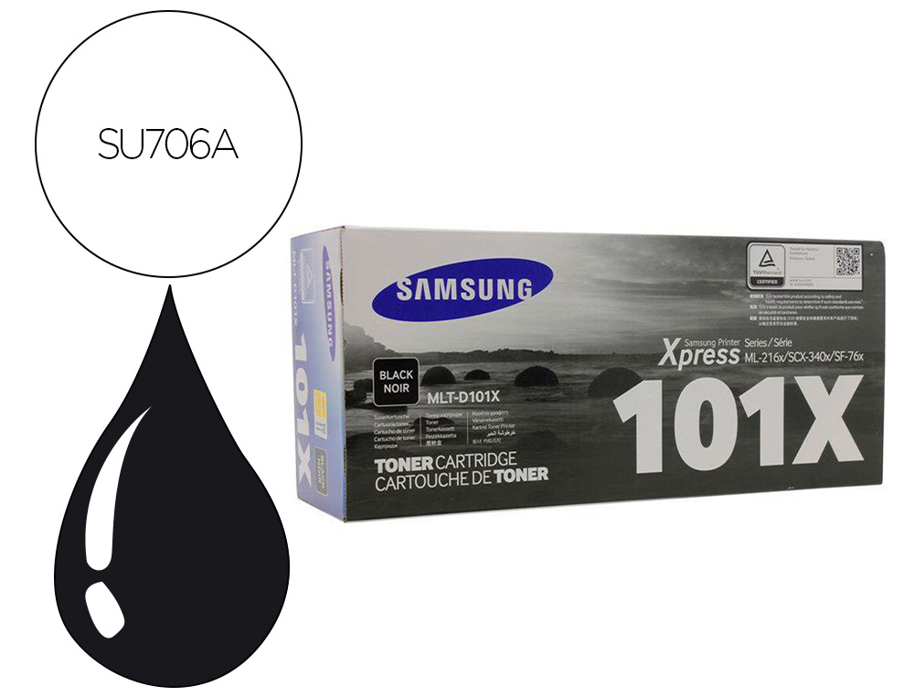 TONER HP SAMSUNG NEGRO LASER ML2160 /62/65/65W / 68 SCX3400 /F / 05 / 05F / 05FW / 05W SF760P MLTD101X/EL