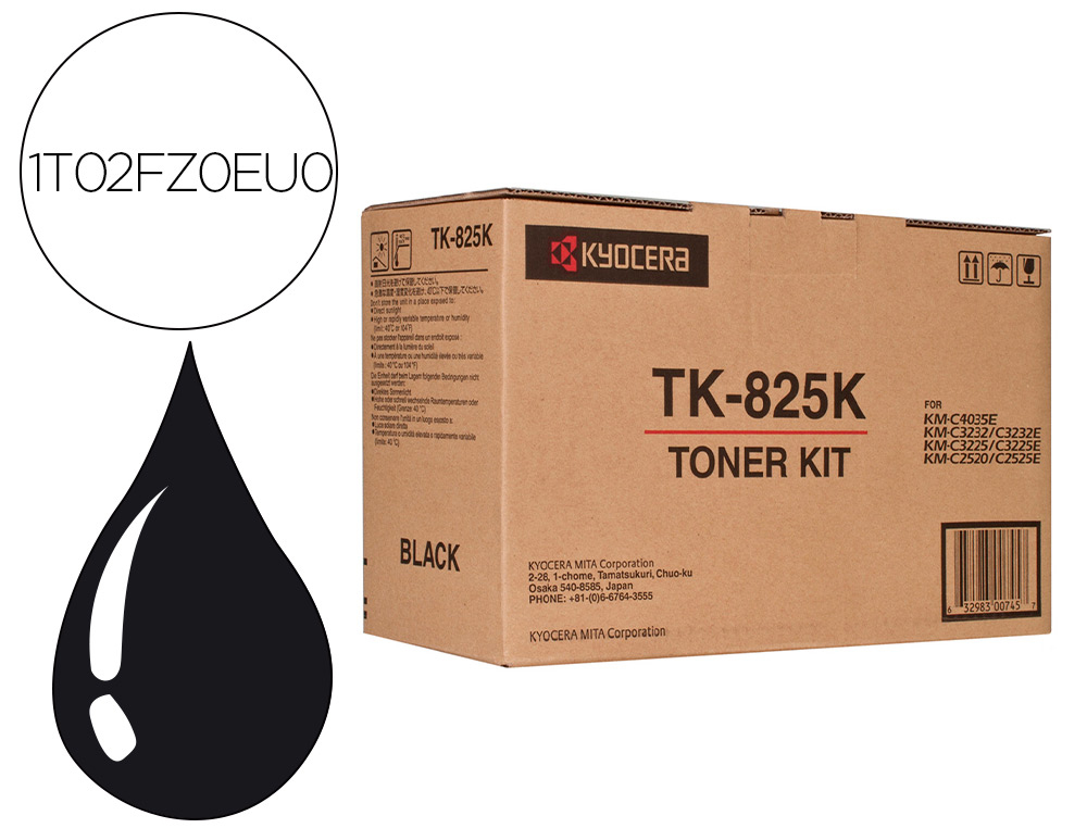 TONER KYOCERA -MITA KM-C2520 / 3225 / 3232 TK825K NEGRO