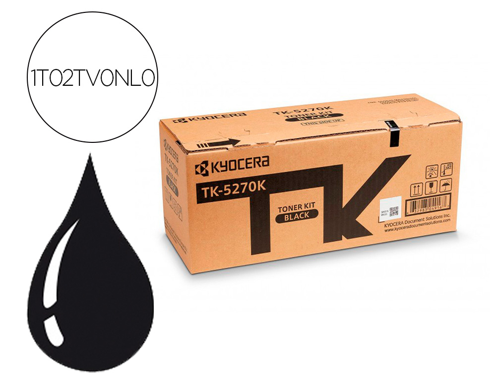 TONER KYOCERA TK5270K NEGRO PARA ECOSYS M6230 / 6630CIDN