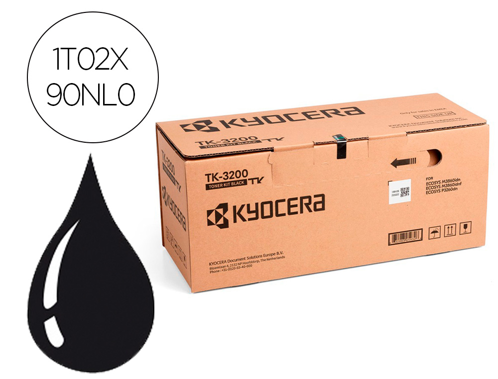 TONER KYOCERA NEGRO 40.000 PAG TK-3200 ECOSYS P3260DN