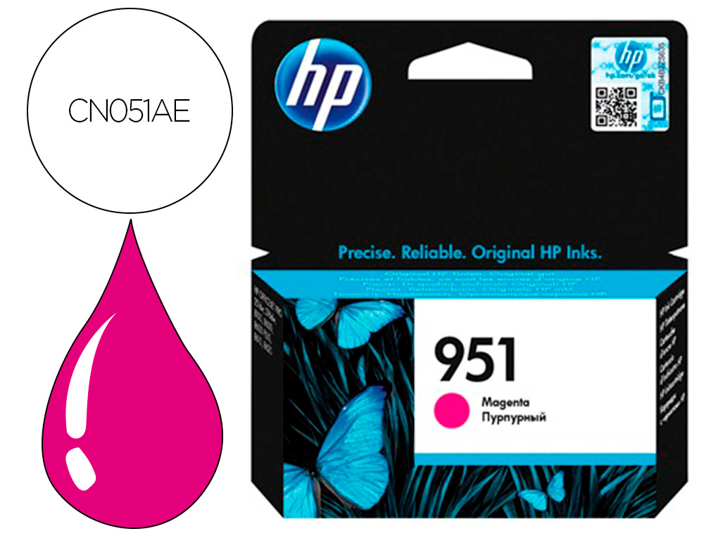 INK-JET HP INYECCION MAGENTA N 951/APROX. 700 P GINAS/A7F64A/1000 PAGINAS