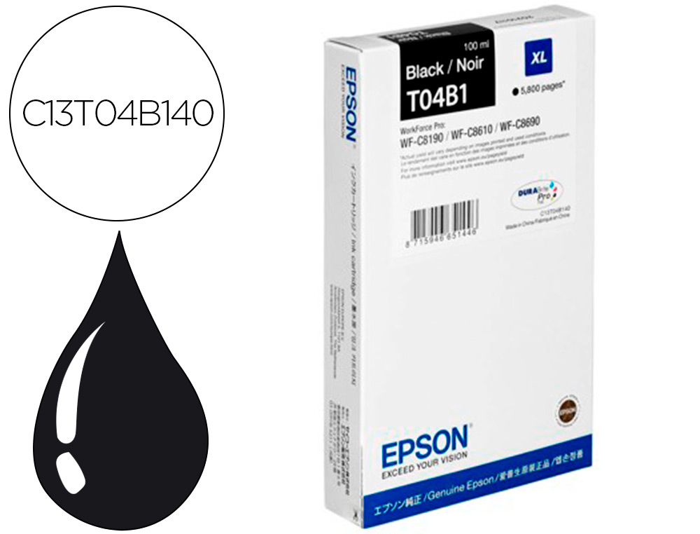 INK-JET EPSON WF-C81XX / WF-C86XX XL NEGRO