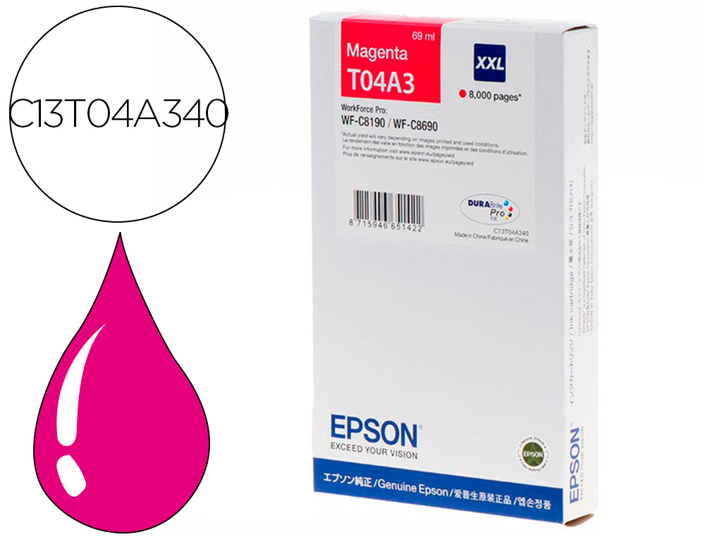 INK-JET EPSON WF-C8190 / WF-C8690 XXL MAGENTA