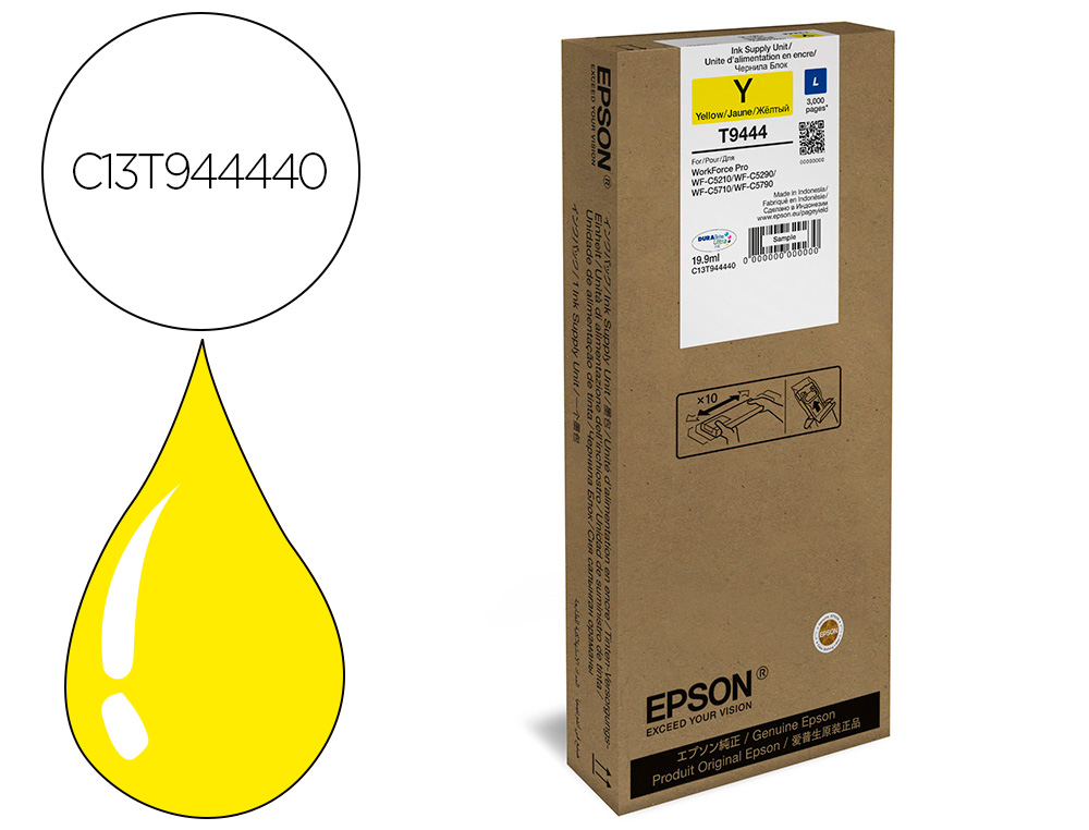 INK-JET EPSON WF-C5XXX SERIES INK L AMARILLO 3000