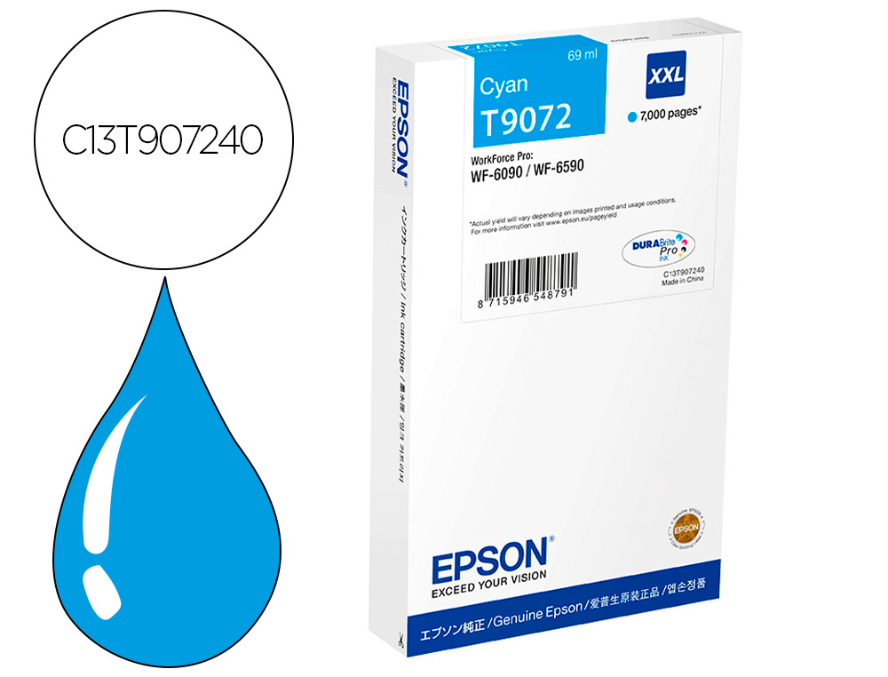 INK-JET EPSON WF-6XXX CIAN XXL