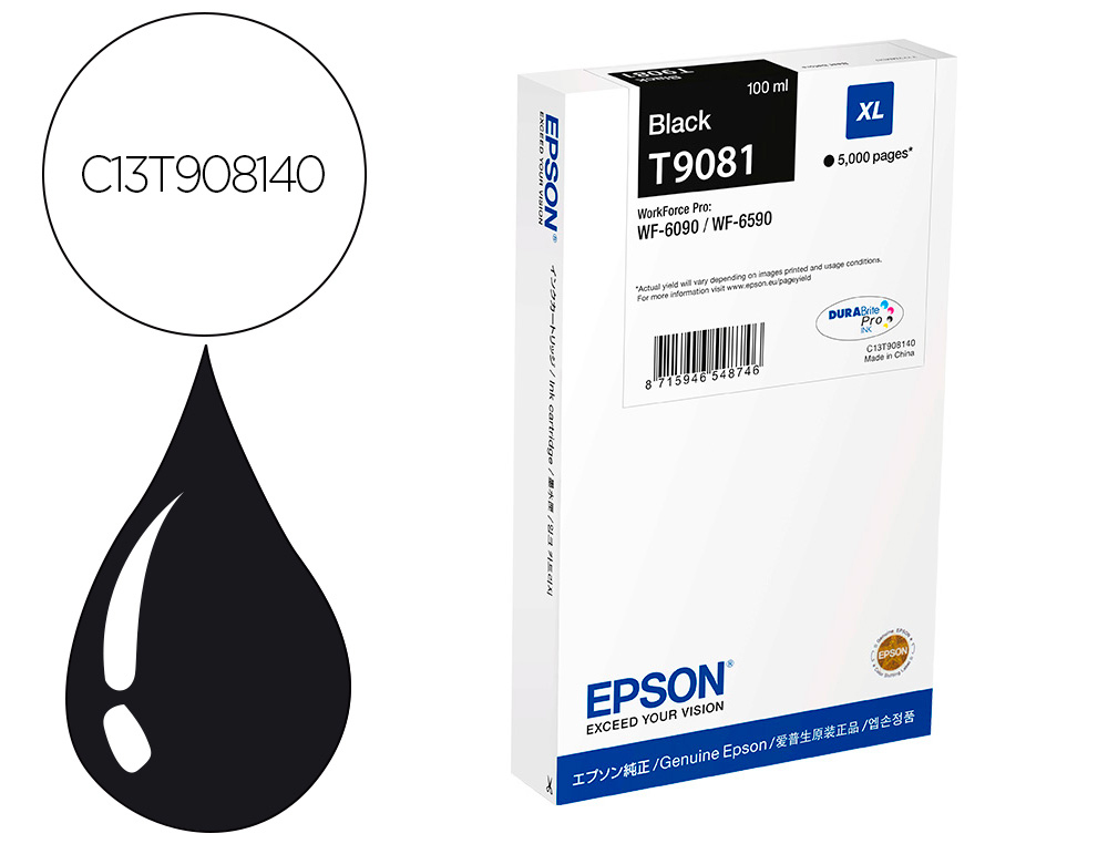 INK-JET EPSON WF-6590DWF/WF-6090DW NEGRO XL