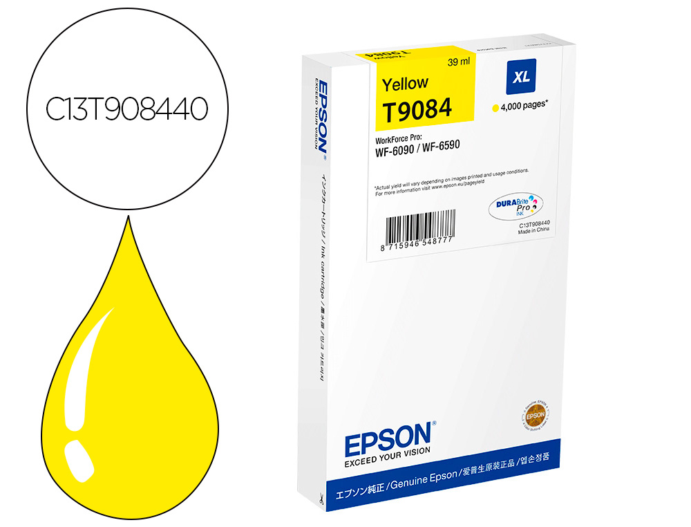 INK-JET EPSON WF-6590DWF/WF-6090DW AMARILLO XL