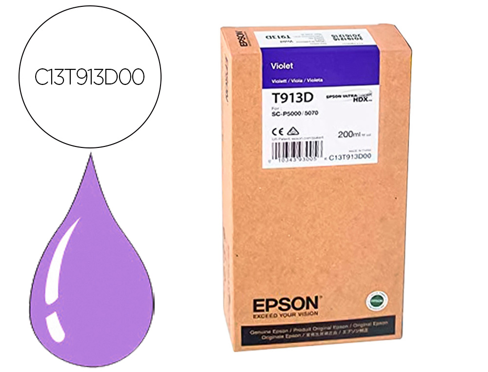 INK-JET EPSON T913D VIOLET INK 200ML