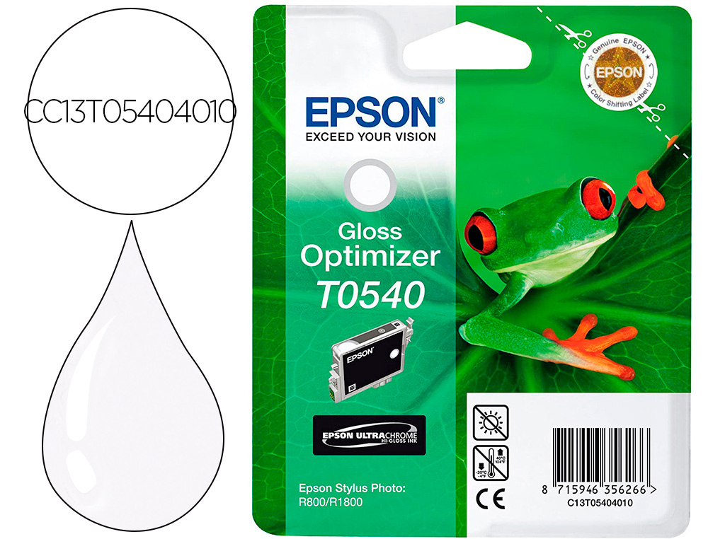 INK-JET EPSON STYLUS PHOTO R-800/1800 OPTIMIZADOR DE BRILLO, 400 PAGINAS