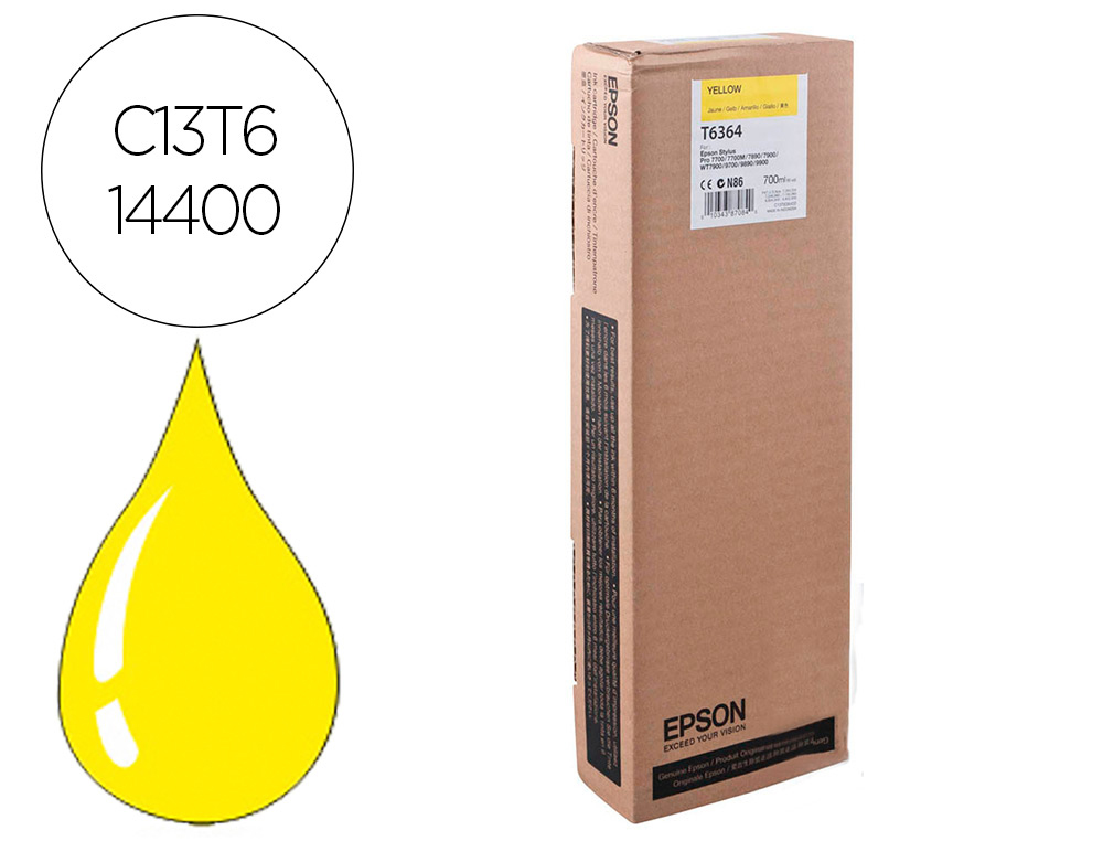 INK-JET EPSON GF STYLUS PHOTO 7900/9900 AMARILLO ALTA CAPACIDAD