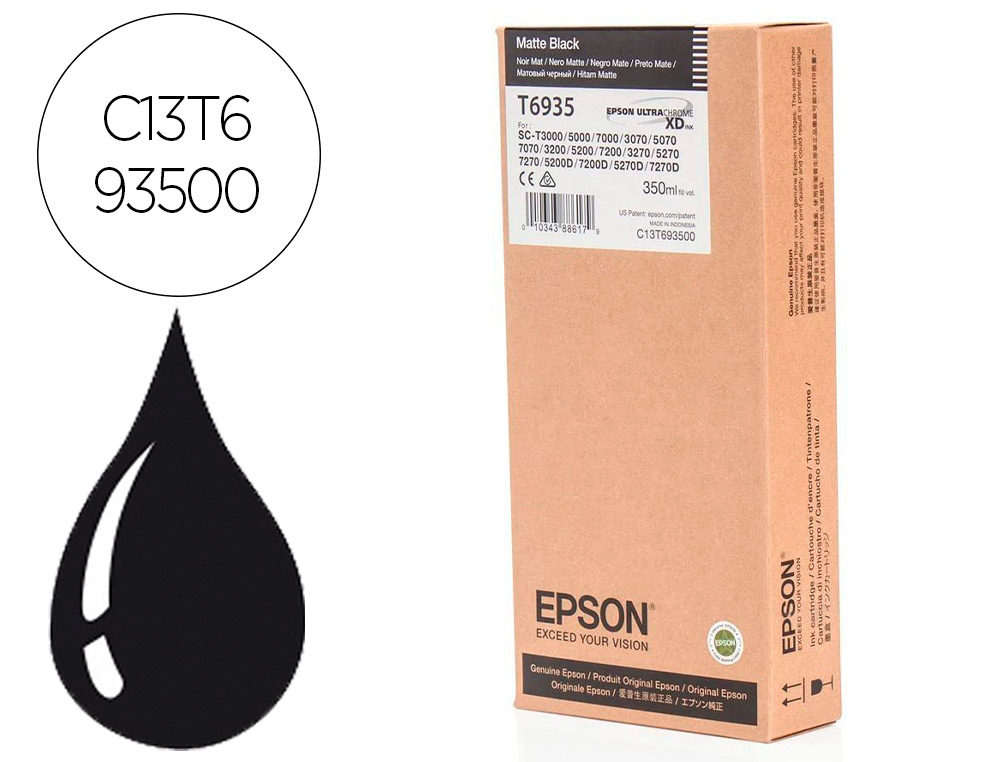 INK-JET EPSON GF SERIE SC-T NEGRO MATE 350 ML