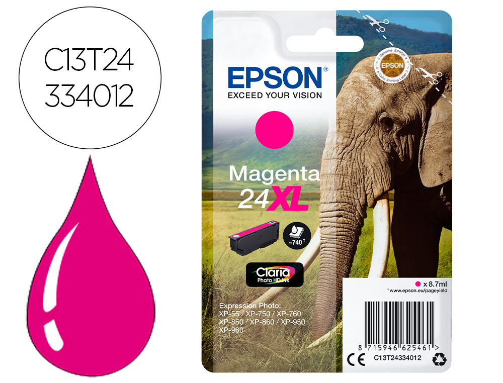 INK-JET EPSON CLARIA PHOTO HD INK MAGENTA 24XL