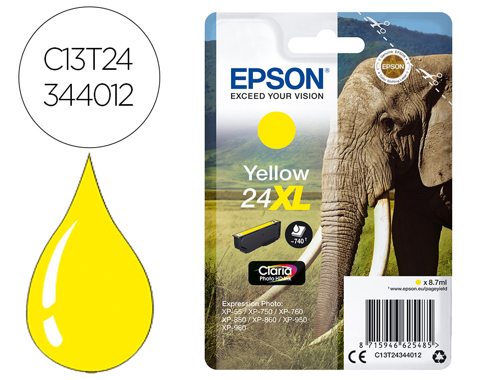 INK-JET EPSON CLARIA PHOTO HD INK AMARILLO 24XL