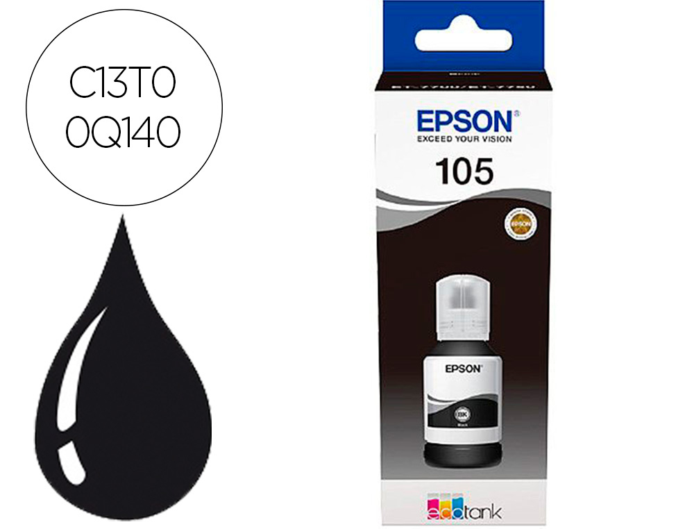 INK-JET EPSON 105 ECOTANK NEGRO INK BOTTLE ET-7700 / ET-7750