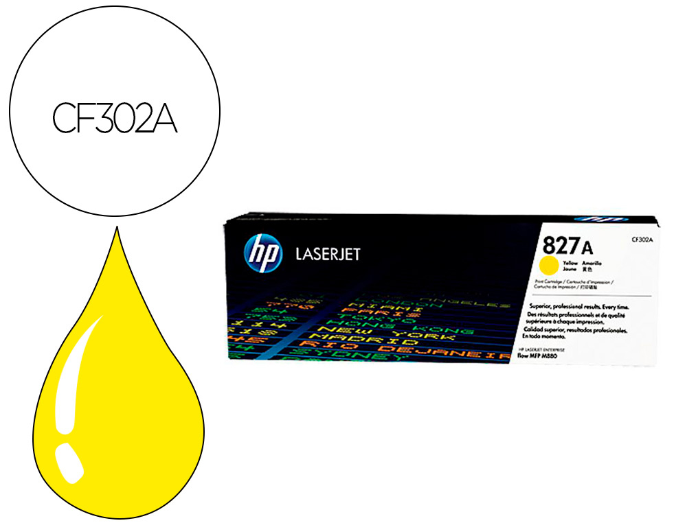 TONER HP 827A LASERJET PRO MFP M880 AMARILLO 32000 PAGINAS